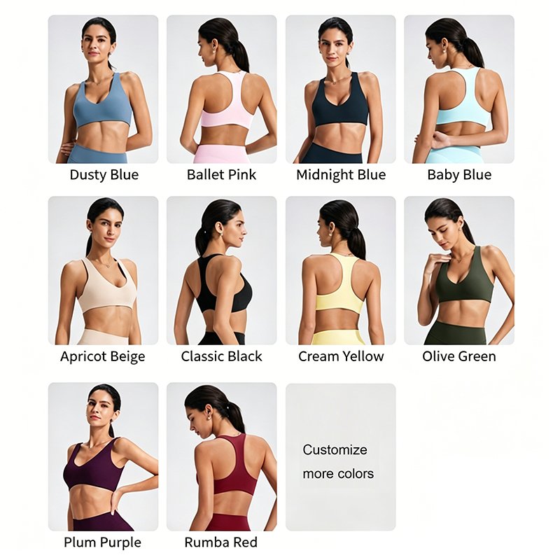 Breathable Racerback Yoga Sports Bra NY1339 5