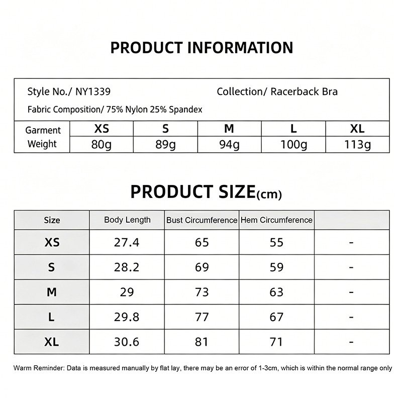 Breathable Racerback Yoga Sports Bra NY1339 6