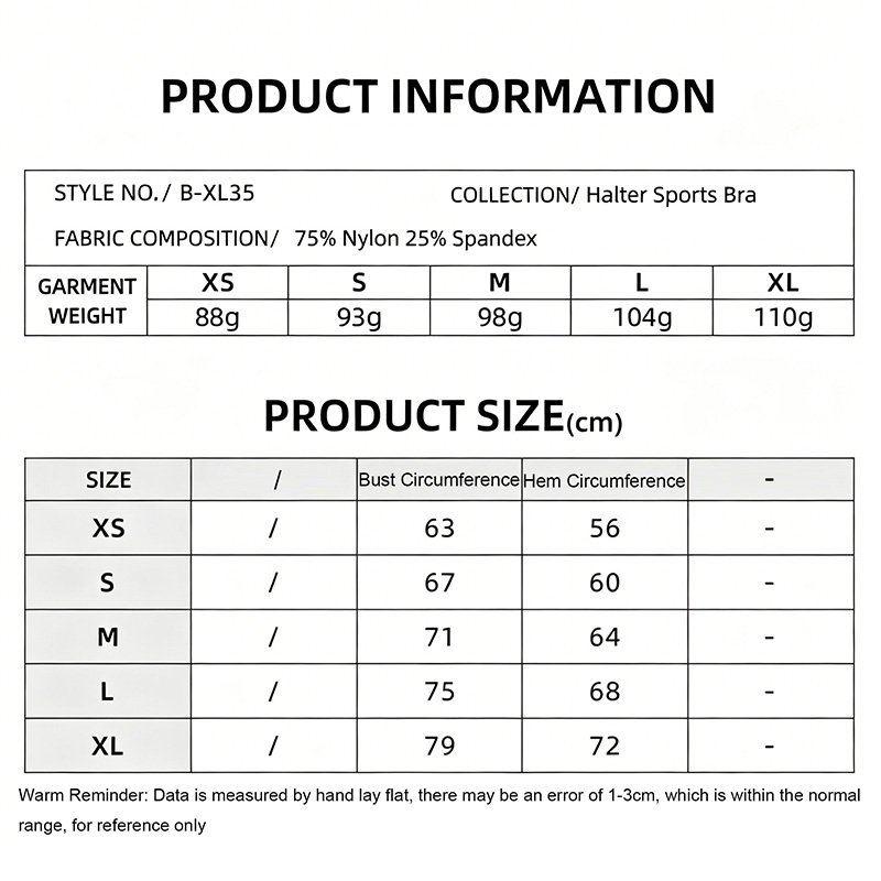 Halter Neck Yoga Sports Bra B XL35 8