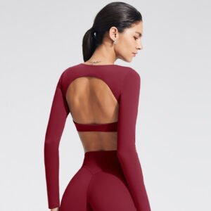 Open Back Long Sleeve Yoga Top YT1363