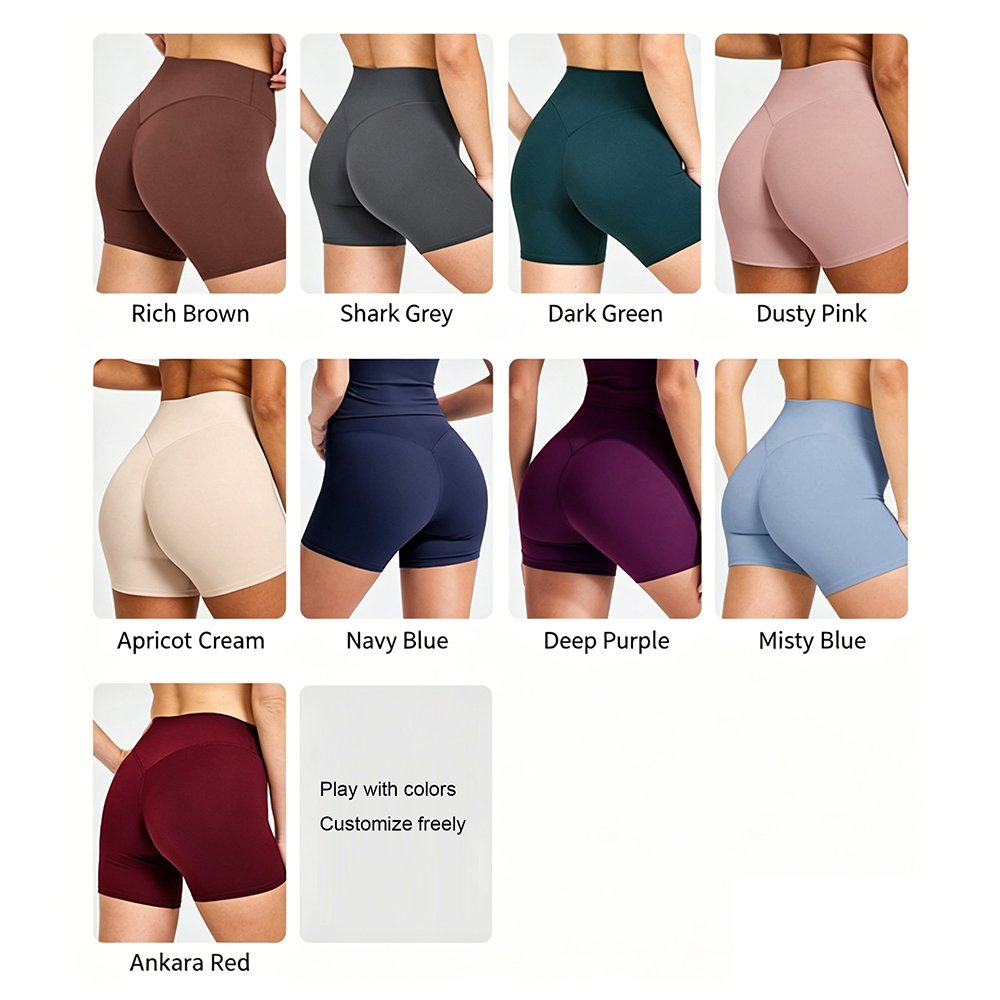 Tummy Control Yoga Shorts D XL41 1 2