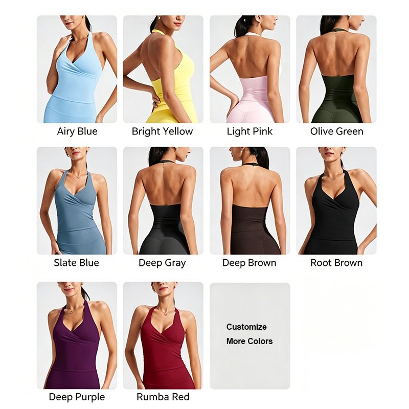 V Neck Halter Yoga Tank Top YB1346 8