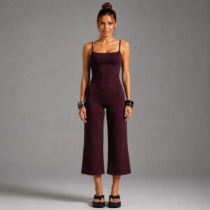🔥 Nawxe-Homepage 2 Cami Top & Cropped Straight Leg 2-Piece Yoga Fitness Sets TZ6089