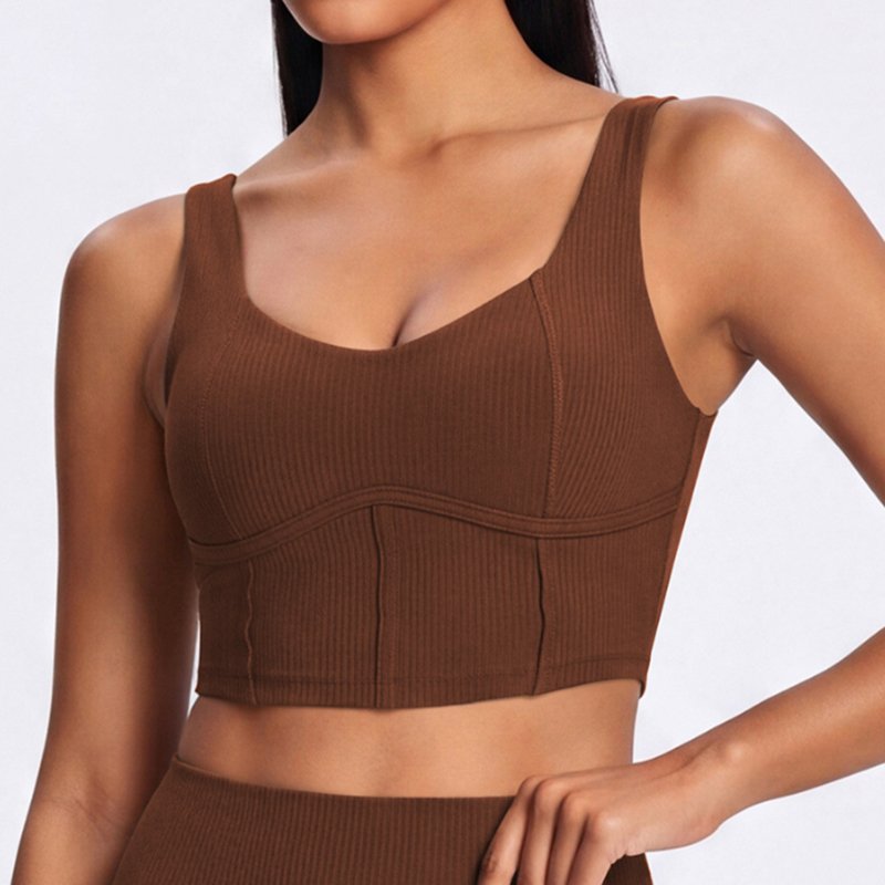 Wholesale Ribbed Corset-Style Sports Bra CB302 2 Wholesale Ribbed Corset-Style Sports Bra CB302 - Image 2