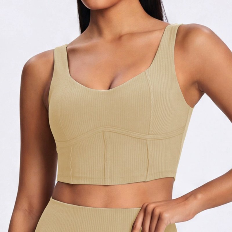 Wholesale Ribbed Corset-Style Sports Bra CB302 3 Wholesale Ribbed Corset-Style Sports Bra CB302 - Image 3