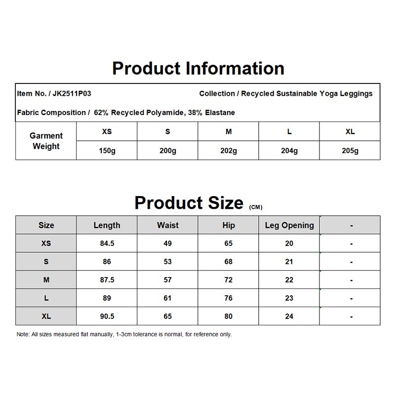 Wholesale Recycled Sustainable Yoga Leggings JK2511P03 9