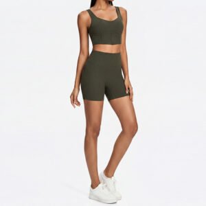 Ribbed Women Yoga Workout Set For Fitness Brands CB302 & CL301