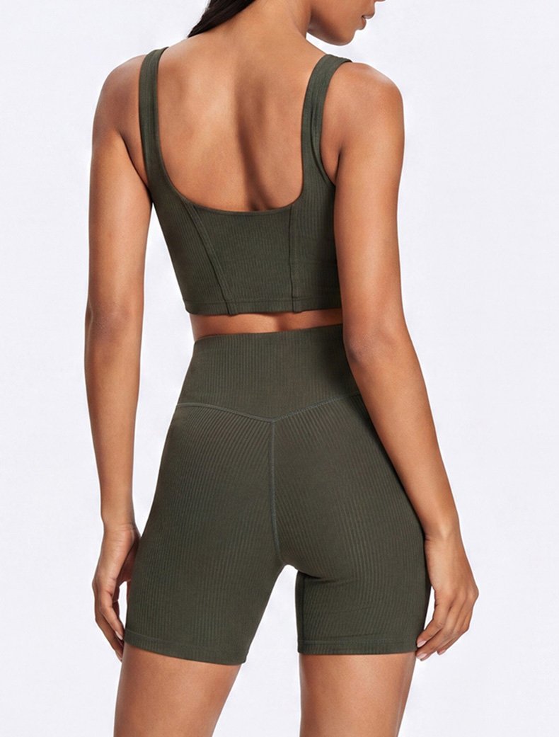 Wholesale Ribbed Corset-Style Sports Bra CB302 4 Wholesale Ribbed Corset-Style Sports Bra CB302 - Image 4