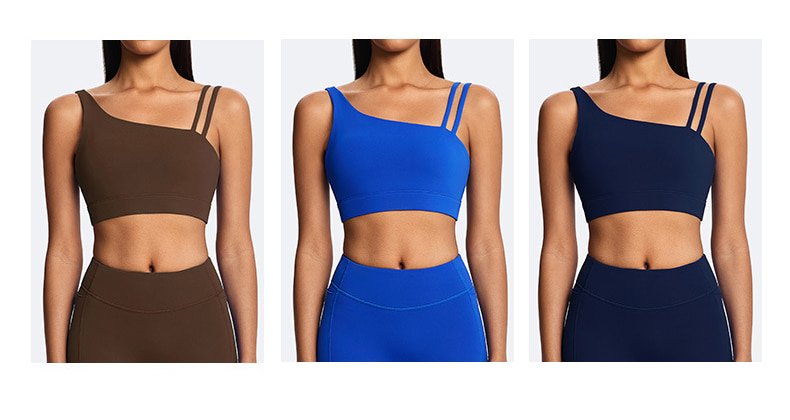 Custom Asymmetric Recycled Sports Bra Wholesale B209 10 B209 3