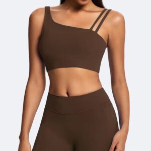 asymmetric recycled sports bra wholesale