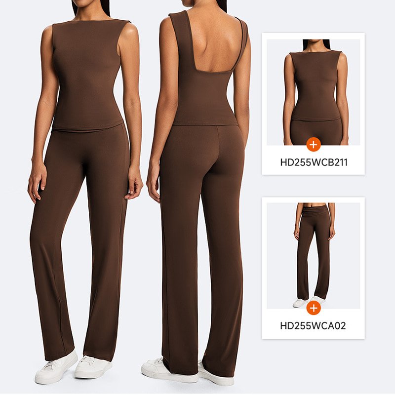 Custom Eco Friendly Sleeveless Yoga Set B211 A02 7 B211 A02 2