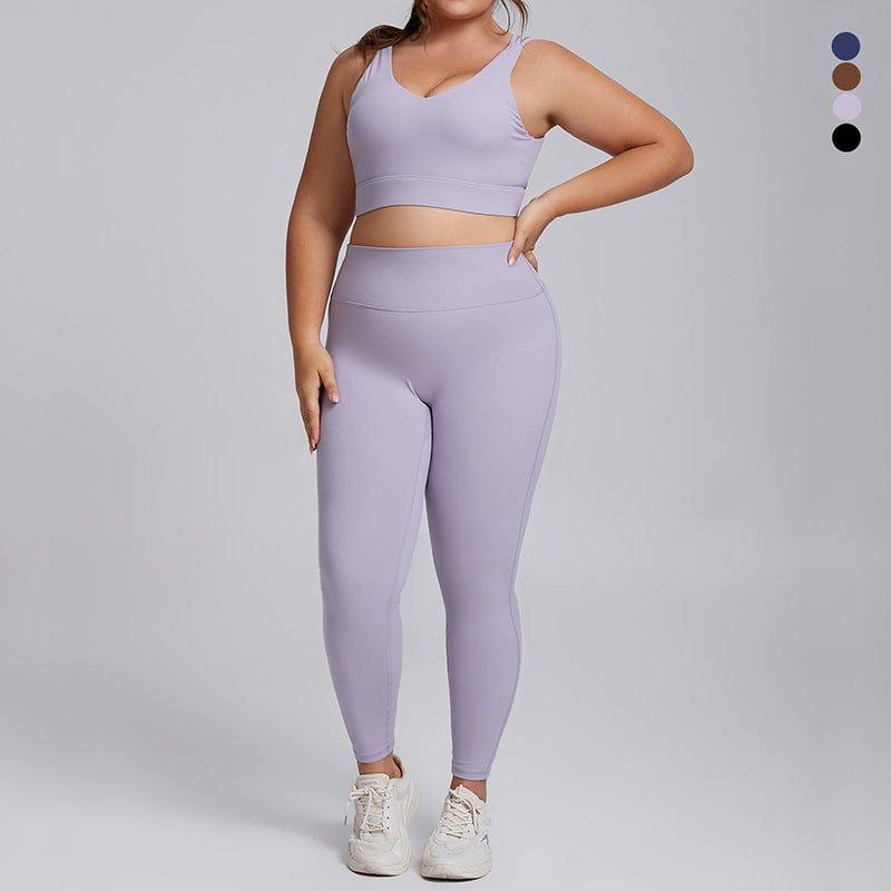 Custom Private Label Plus Size Yoga Co-ords Set F207 F208 3 Custom Private Label Plus Size Yoga Co-ords Set F207 F208 - Image 3