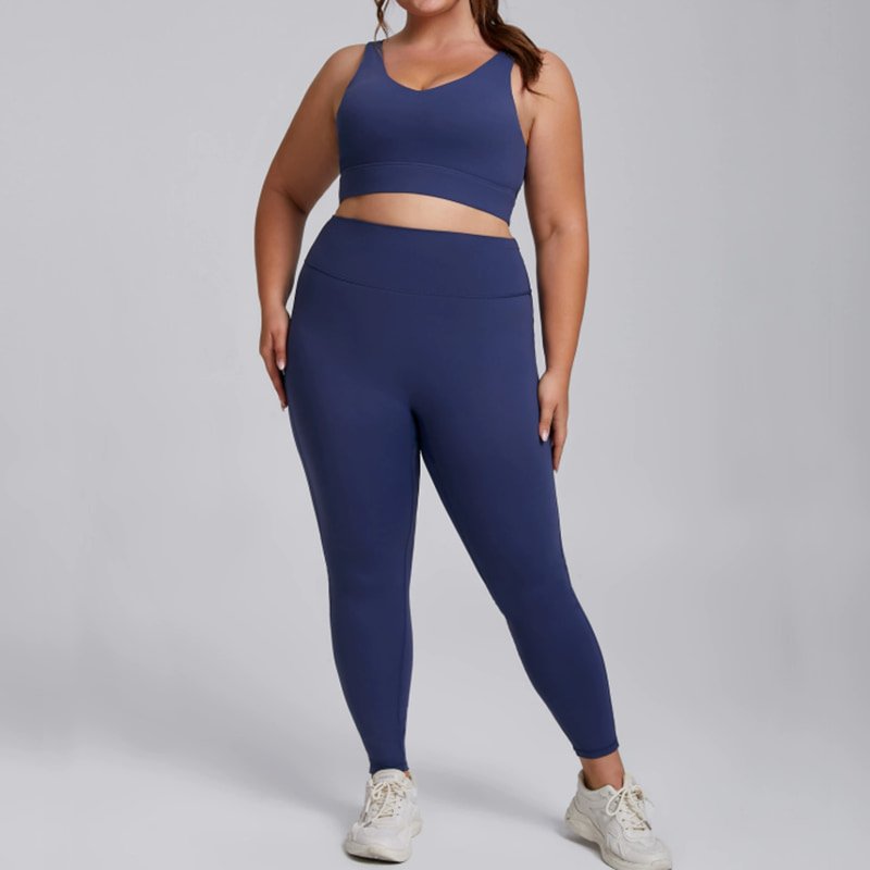 Custom Private Label Plus Size Yoga Co-ords Set F207 F208 2 Custom Private Label Plus Size Yoga Co-ords Set F207 F208 - Image 2