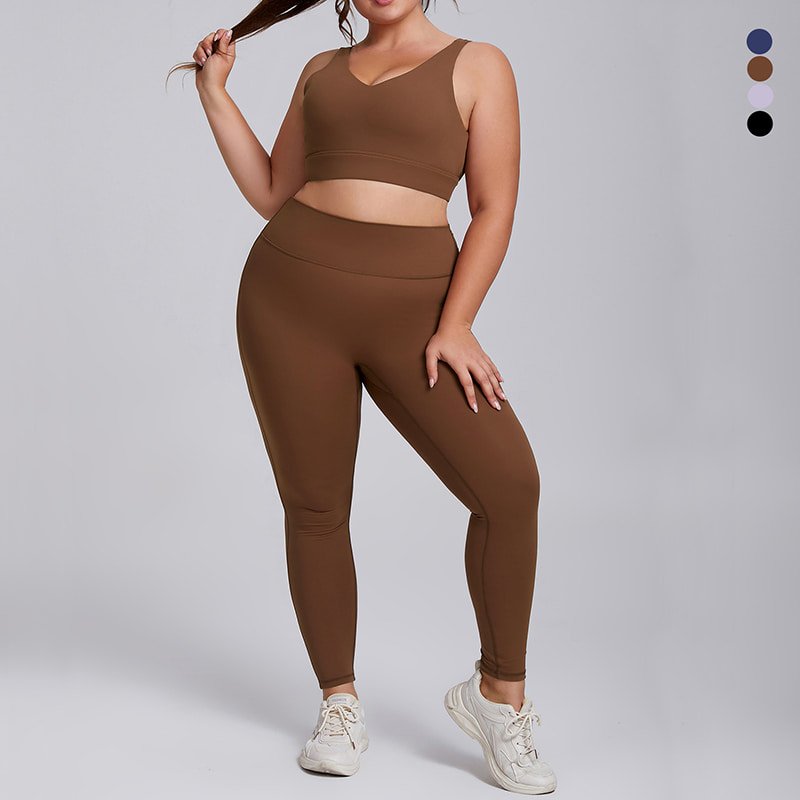 Custom Private Label Plus Size Yoga Co-ords Set F207 F208 5 Custom Private Label Plus Size Yoga Co-ords Set F207 F208 - Image 5