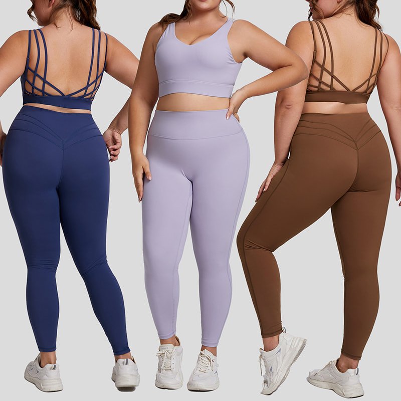 Custom Private Label Plus Size Yoga Co-ords Set F207 F208 8 F207 F208 plus 4