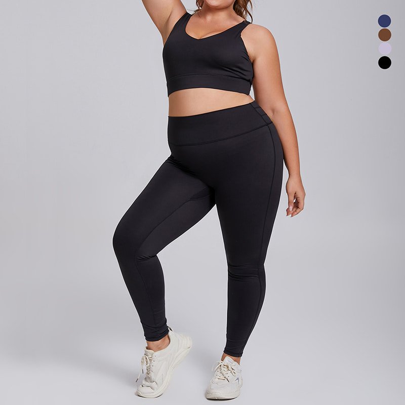 Custom Private Label Plus Size Yoga Co-ords Set F207 F208 4 Custom Private Label Plus Size Yoga Co-ords Set F207 F208 - Image 4