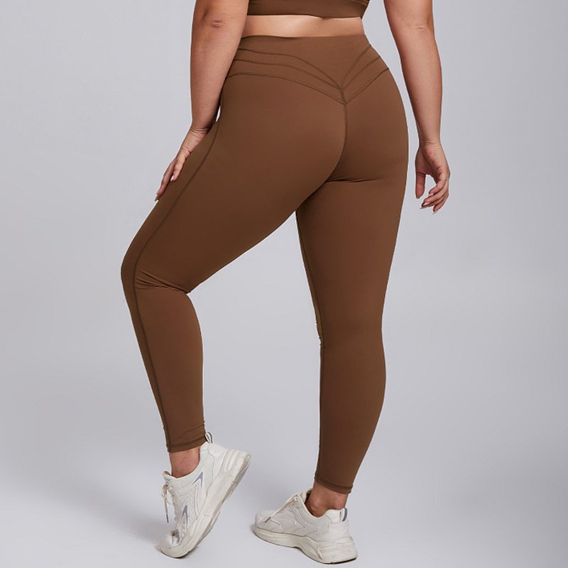Wholesale Plus Size Triple V-Seam Butt Lifting Leggings F207 4 Wholesale Plus Size Triple V-Seam Butt Lifting Leggings F207 - Image 4
