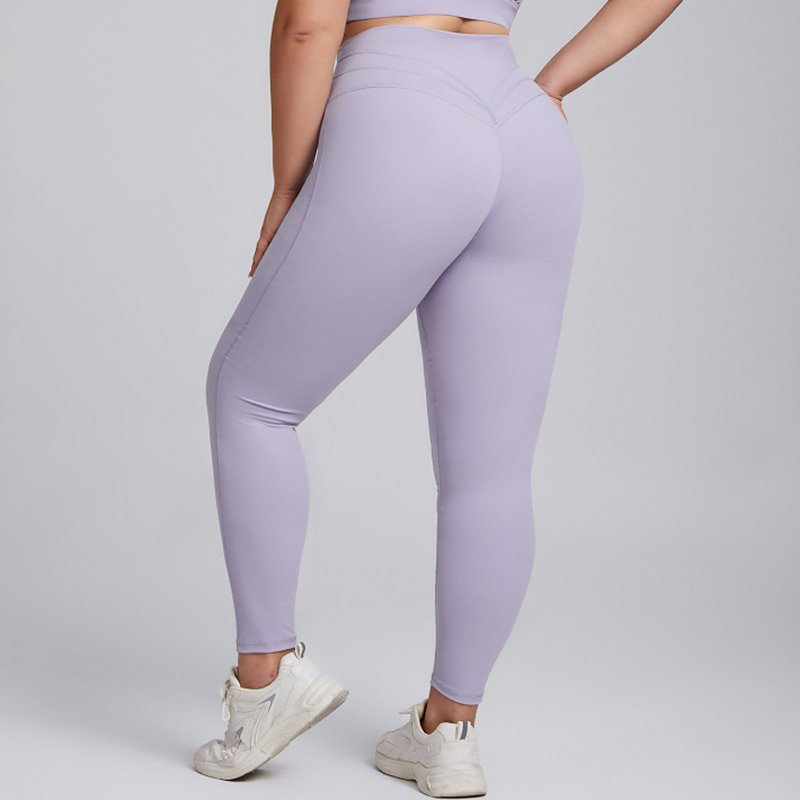 Wholesale Plus Size Triple V-Seam Butt Lifting Leggings F207 2 Wholesale Plus Size Triple V-Seam Butt Lifting Leggings F207 - Image 2
