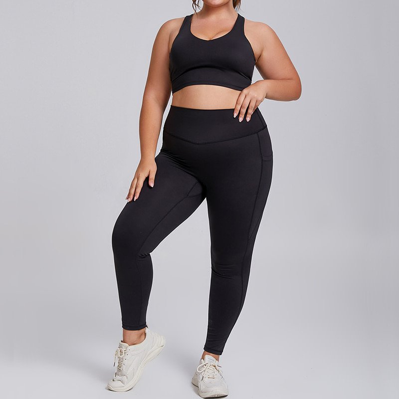 OEM Custom Plus Size Yoga Set 2 Piece Workout Outfits F209 F210 3 OEM Custom Plus Size Yoga Set 2 Piece Workout Outfits F209 F210 - Image 3
