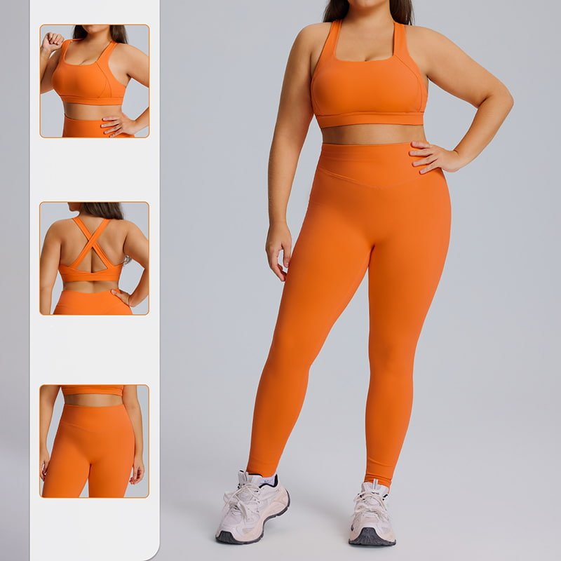 Private Label Plus Size Criss-Cross Back Sports Bra F215 7 F215 3