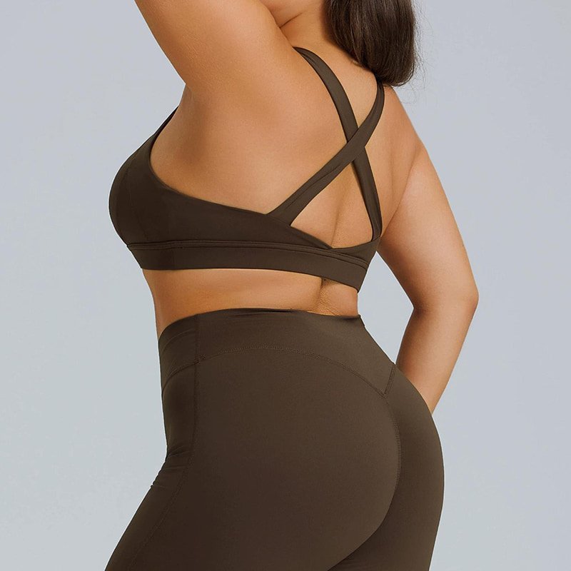 Private Label Plus Size Criss-Cross Back Sports Bra F215 4 Private Label Plus Size Criss-Cross Back Sports Bra F215 - Image 4