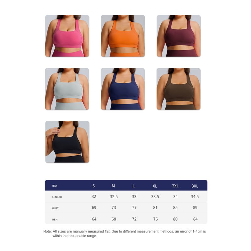 Private Label Plus Size Criss-Cross Back Sports Bra F215 9 F215 info