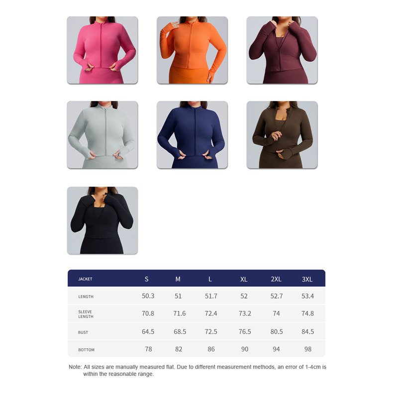 Wholesale Plus Size Stand Collar Zip Yoga Jacket F216 9 F216 info