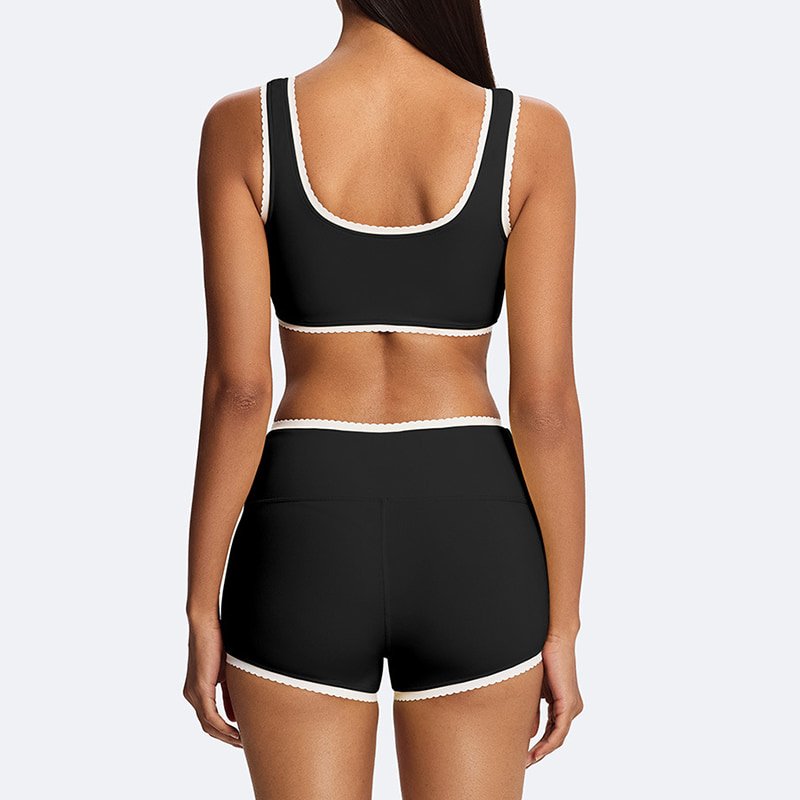 Private Label Contrast Trim Yoga Short Set B227 L311 4 Private Label Contrast Trim Yoga Short Set B227 L311 - Image 4