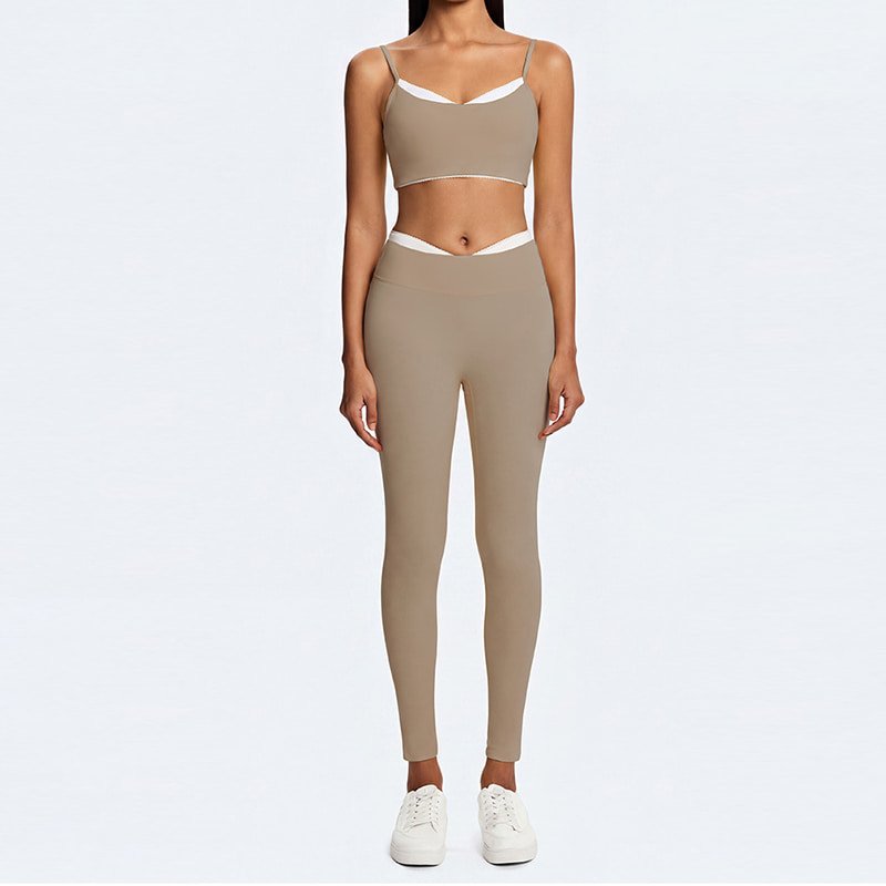 Wholesale OEM Eco-Friendly Contrast Trim Yoga Legging Set B228 L006 4 Wholesale OEM Eco-Friendly Contrast Trim Yoga Legging Set B228 L006 - Image 4