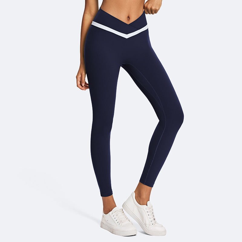 Custom Private Label Eco-Friendly Crossover Waist Yoga Leggings L902 7 L902 1