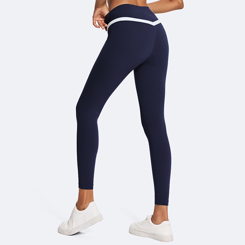 Custom Private Label Eco-Friendly Crossover Waist Yoga Leggings L902 4 Custom Private Label Eco-Friendly Crossover Waist Yoga Leggings L902 - Image 4