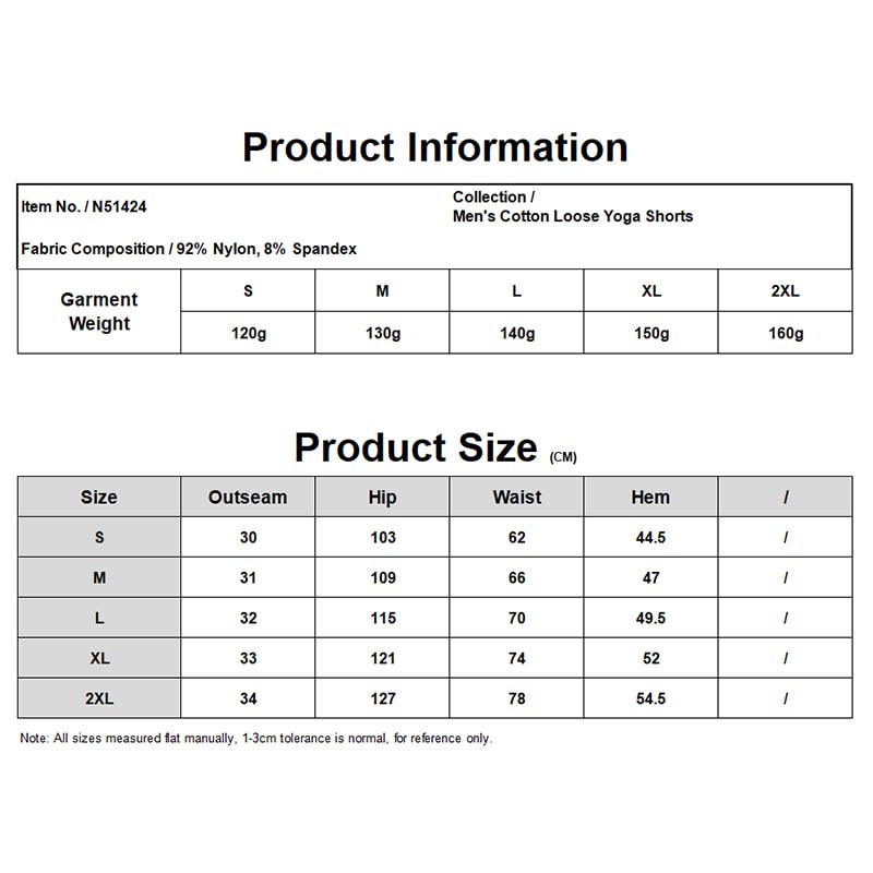 Custom Men's Breathable Cotton Loose Yoga Shorts N51424 9 Mens Cotton Loose Yoga Shorts N5142410