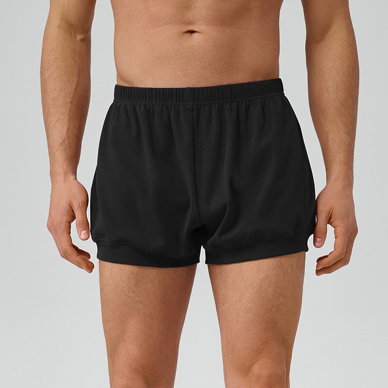 Custom Men's Breathable Cotton Loose Yoga Shorts N51424 2 Custom Men's Breathable Cotton Loose Yoga Shorts N51424 - Image 2