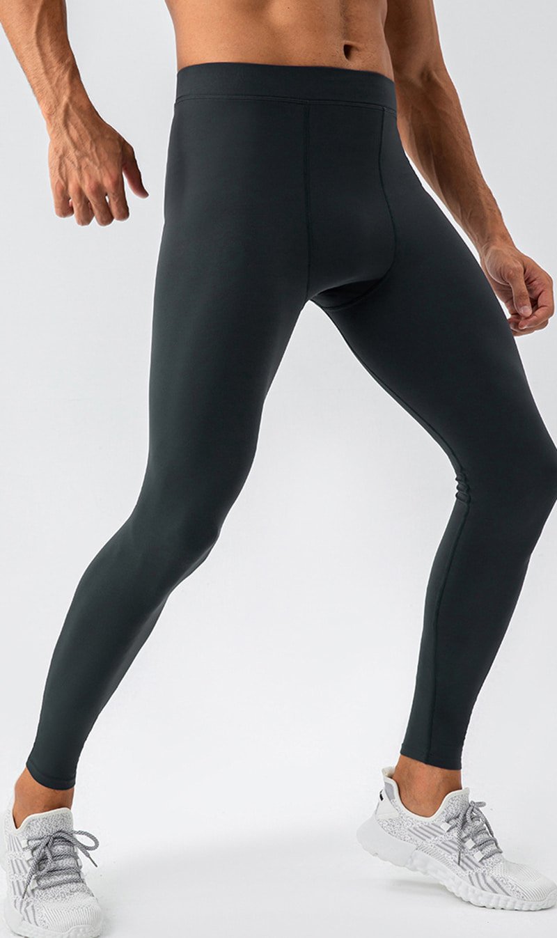Custom Breathable Nude-Feel Men's Fitness Yoga Tights N31342 8 Lightweight breathable fabric view of men's nude-feel yoga tights