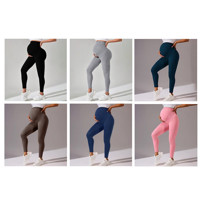 B2B Supplier High Waist Seamless Maternity Yoga Leggings N24301 10 Seamless maternity yoga leggings available in multiple custom colors