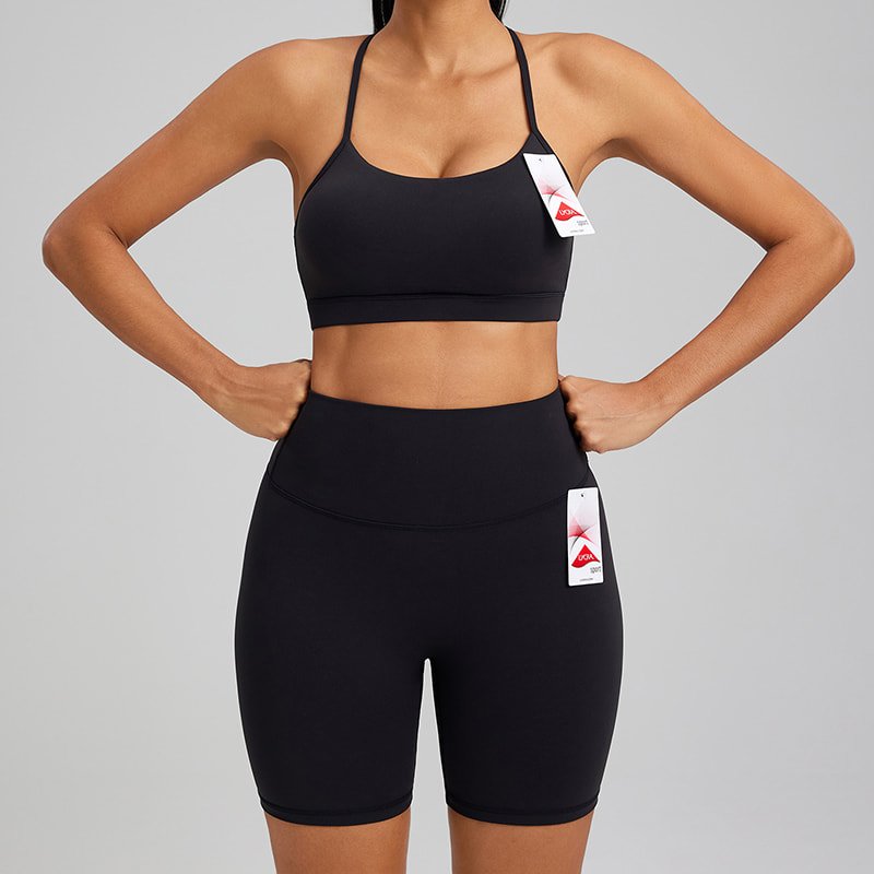 Wholesale Custom 2 Piece Lycra Workout Set - Naked Feel Sports Bra F231 & Biker Shorts F232 3 Wholesale Custom 2 Piece Lycra Workout Set - Naked Feel Sports Bra F231 & Biker Shorts F232 - Image 3